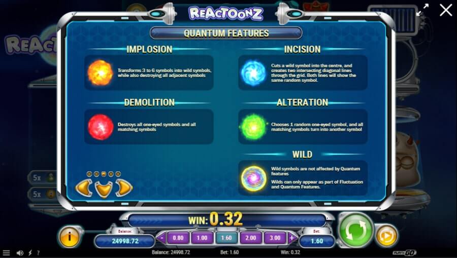 Reactoonz play n go