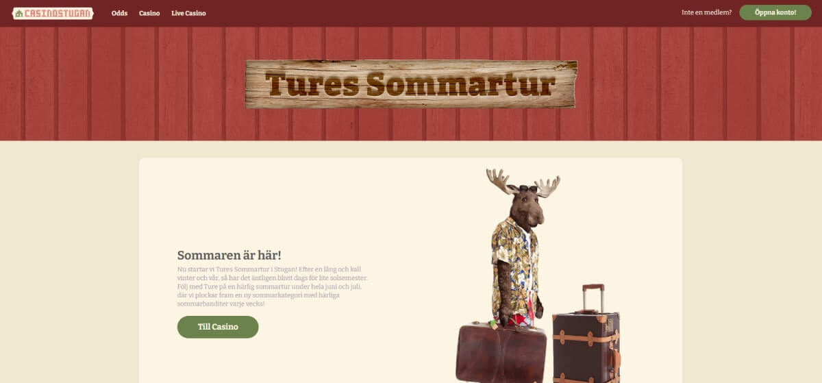 Tures sommartur kampanj hos Casinostugan