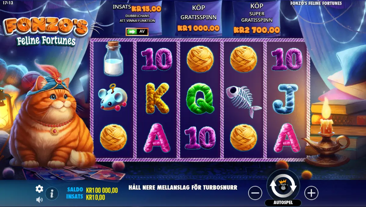 fonzos feline fortunes speltavla