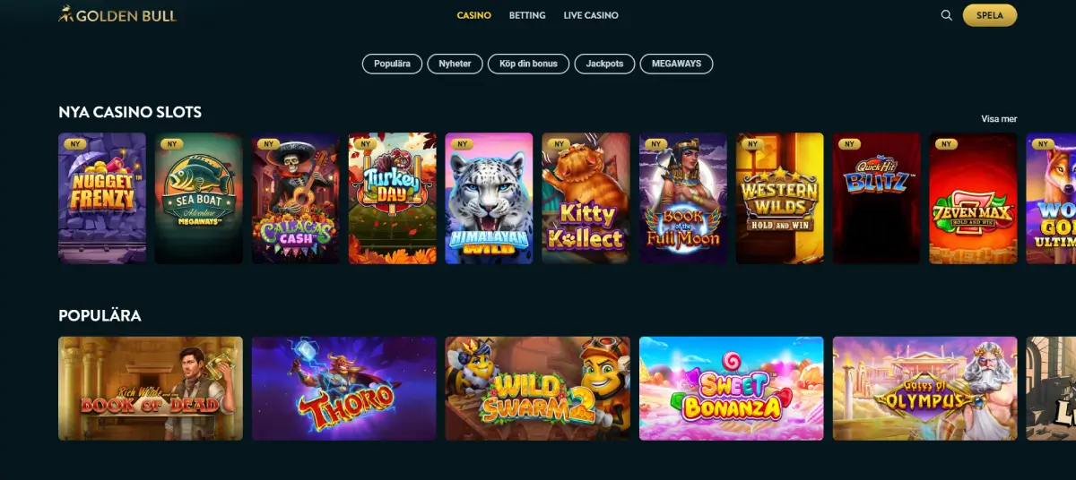 golden bull casinospel