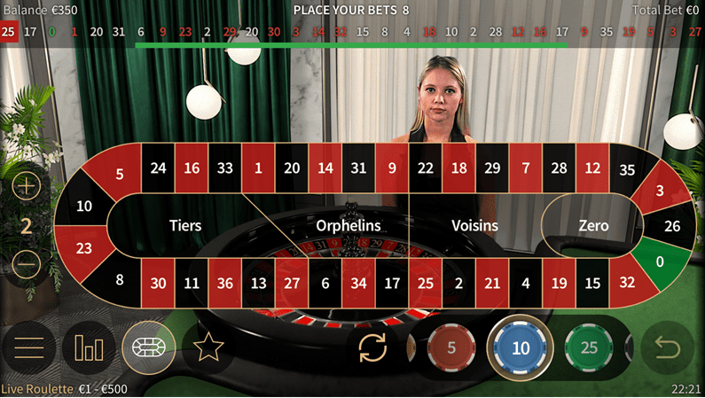 Live roulette