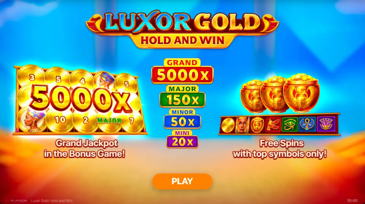 luxor gold slot playson