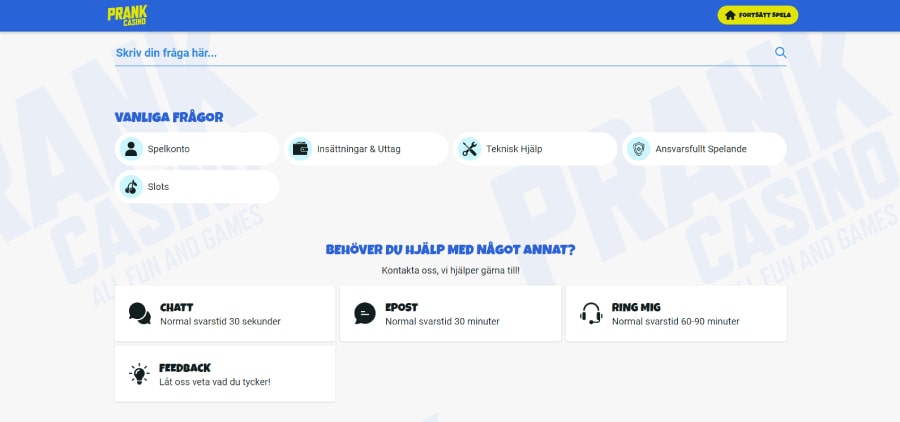 prank casino support