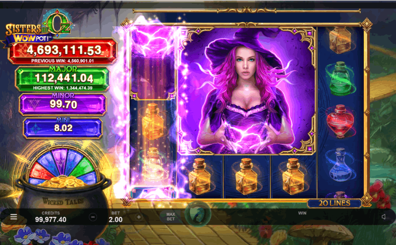 Spelvy för Sisters of OZ WowPot
