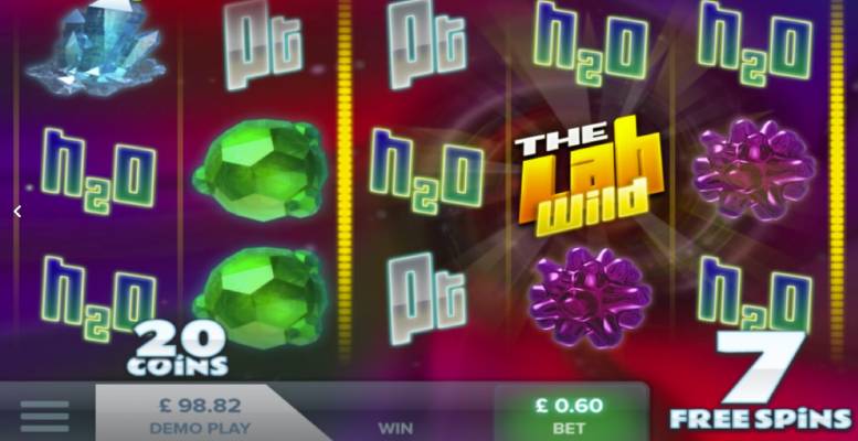The Lab slot game wilds