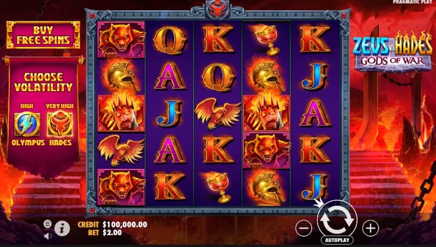 Zeus vs Hades Gods of War basspel Hades